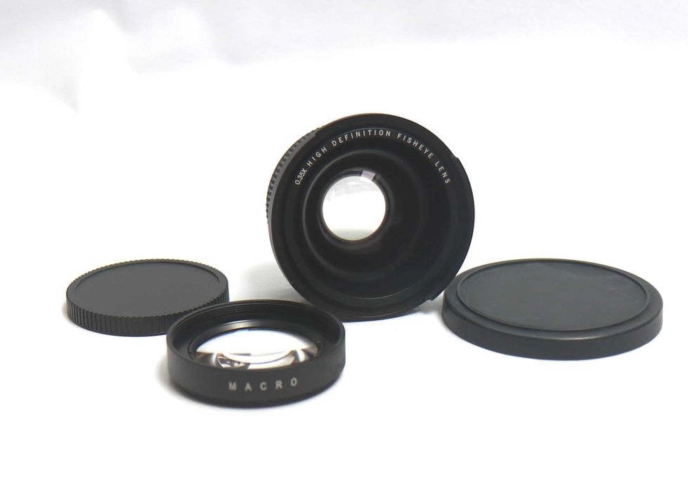 Adaptador fishEye Olho de Peixe função Macro para lentes de rosca 52