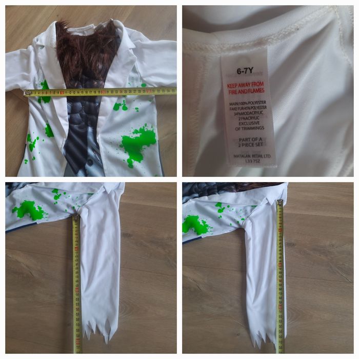 Wilkołak stroj przebranie kostium kombinezon pianka mięśnie 3d 6-7 lat