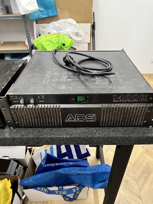 Zestaw naglośnieniowy  ADS1400Lx + 4 kolumny Yamaha 400W i dodatkowo  koncówka ATX-1200
