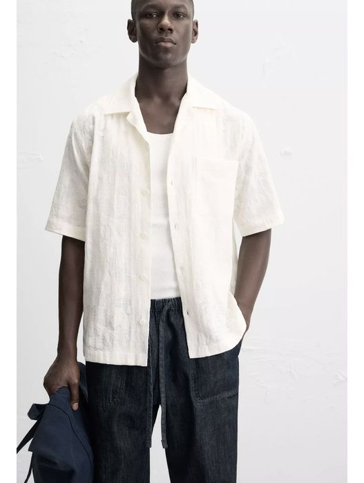 Сорочка жакардова ZARA (розмір XL)