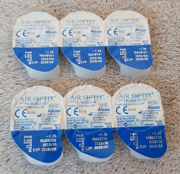 soczewki Air Optix Plus Hydraglyde (-1.25) Alcon miesięczne 6 szt.