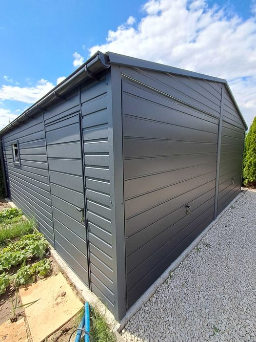 Garaż Drewnopodobny Garaże Blaszak Blaszany Schowki Ogrodowe