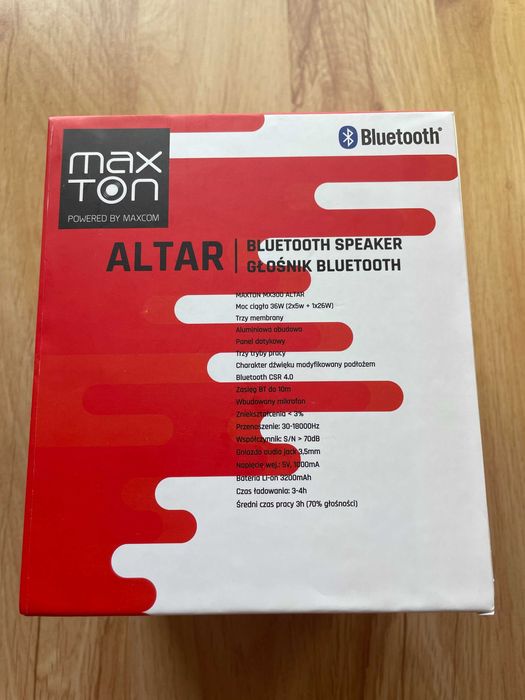 Speaker. Głośnik bluetooth maxton altar 36W wibracyjny muzyka