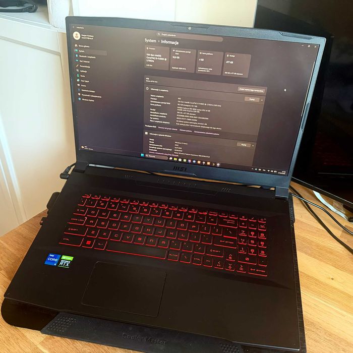 Laptop MSI Katana GF76 RTX 3050 / 16GB RAM/ INTEL I5-11400H / 17 CALI / 512 SSD