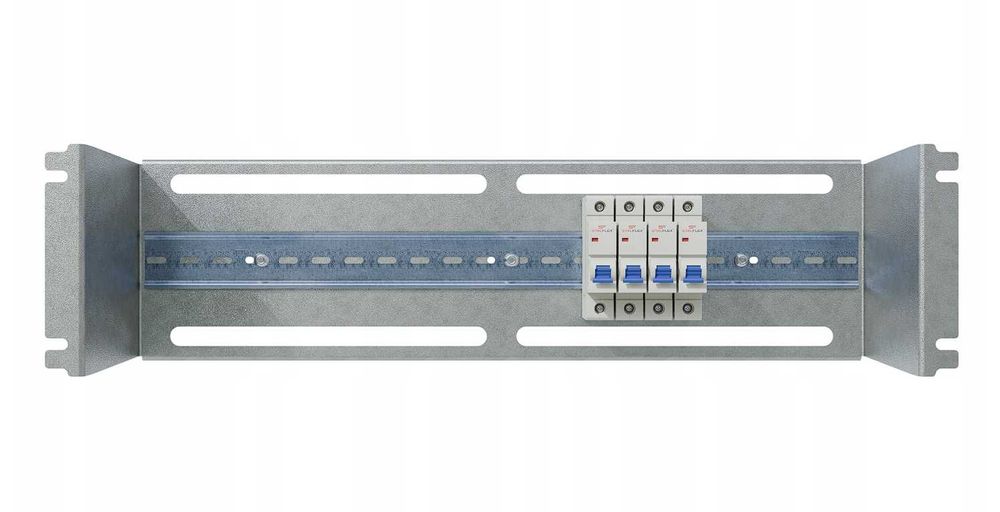Panel Dystrybucji Napięć RACK 19" 3U/110/24xS DIN TS35/TH35 Ocynk