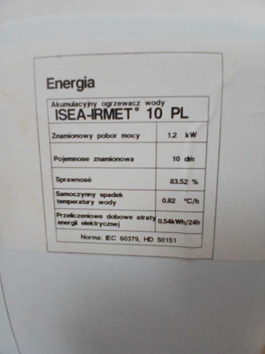 Bojler elektryczny 10 litrów