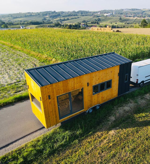 Domek mobilny całoroczny 8,4mx2,4m /Tiny House Kite - Belgium /Od ręki