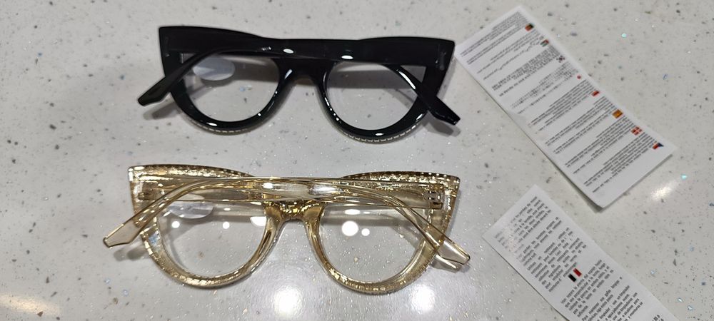 Hit plusy cekiny cyrkonie koty okulary do czytania +1.0
