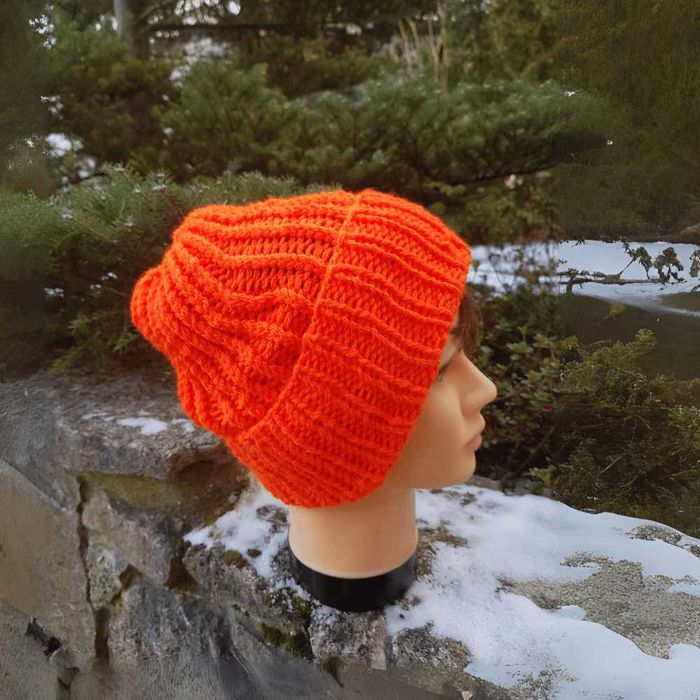 Czapka beanie neonowa pomarańcza