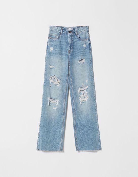 Джинсы синие bershka