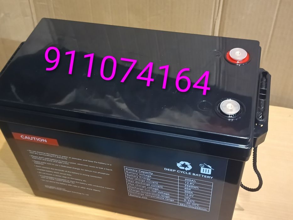 Bateria de Lítio 12.8V LiFePO4 12V Anvolan