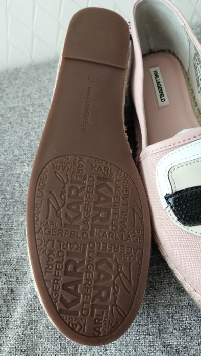 Różowe espadryle Karl Lagerfeld