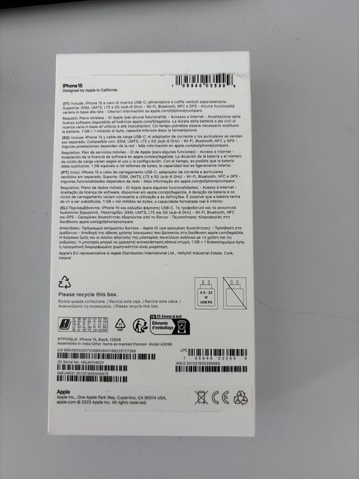 Caixa iPhone 15!