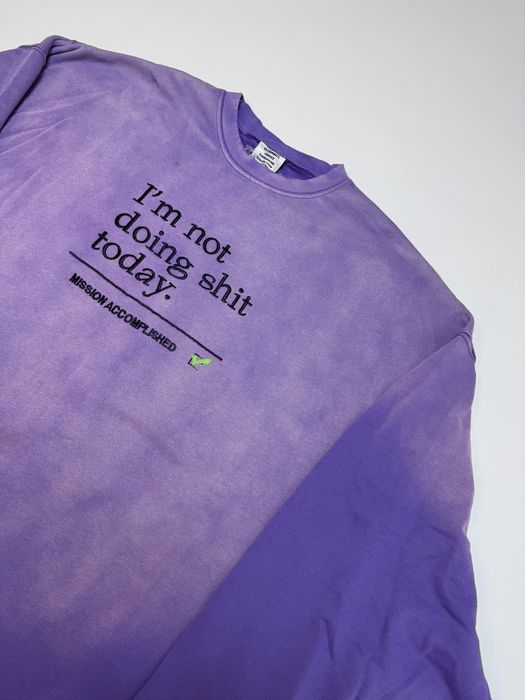 Світшот Vetements Not doing thit today Washed  purple S M