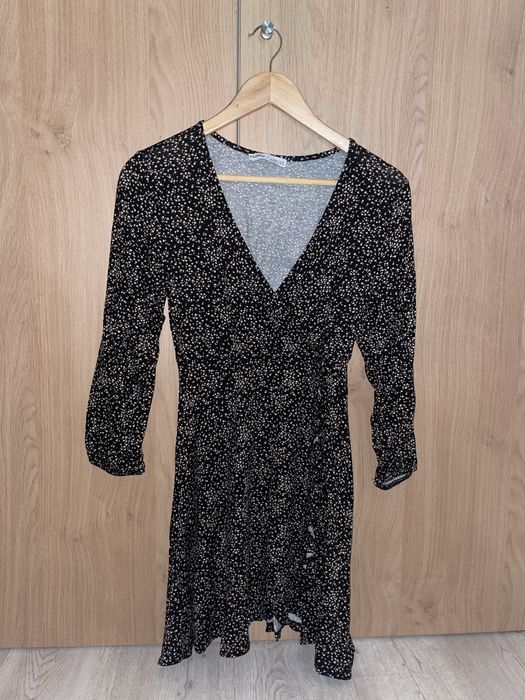 Vestido preto com flores