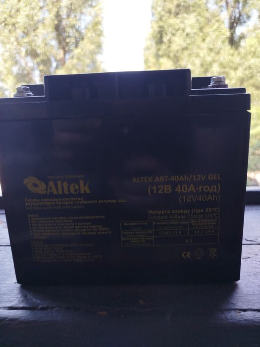 Акумулятор гелевий Altek ABT 40Ah/12V GEL