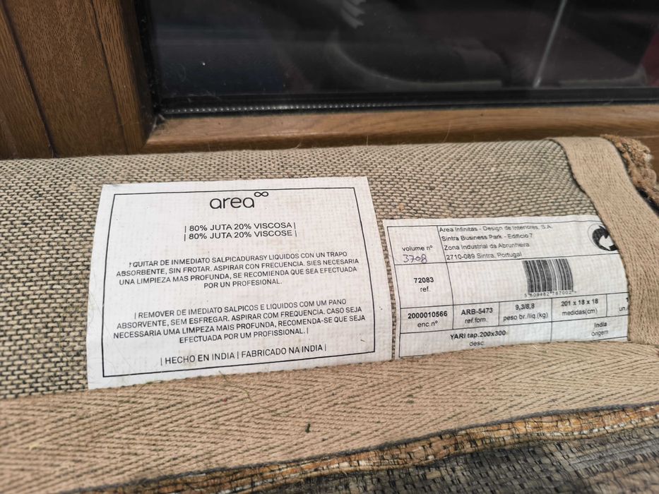 2 Tapete loja Area em juta Ler anuncio