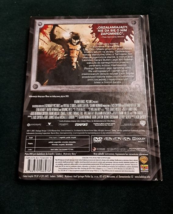 Opakowanie wybrańcy mocy 300 tom 3 cd  DVD