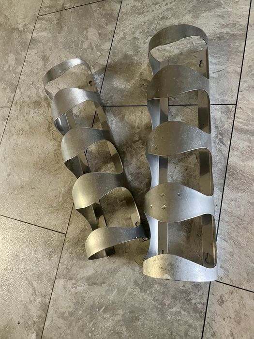 Ikea 2x stojak na wino wieszak 4 butelki stal nierdzewna
