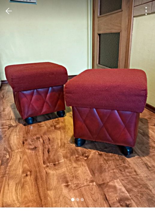 Pufa vintage retro PaRL 2szt