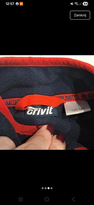 Sweter bluza polar crivit 134