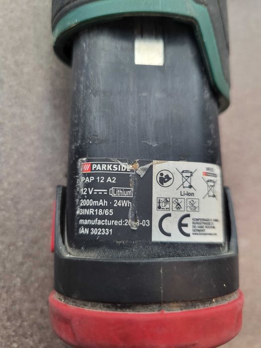 126/26 Zakrętarka Parkside PDSSA 12 A1 Aku 1 szt, zasilacz