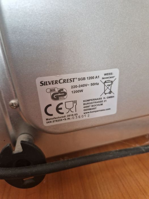 Piekarnik SILVERCREST SGB 1200 A1.