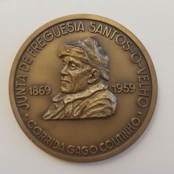 Conjunto de 4  medalhões bronze antigas