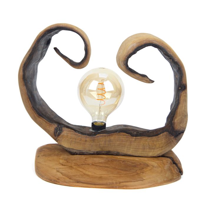 Misy drewniane, tace, lampy loftowe