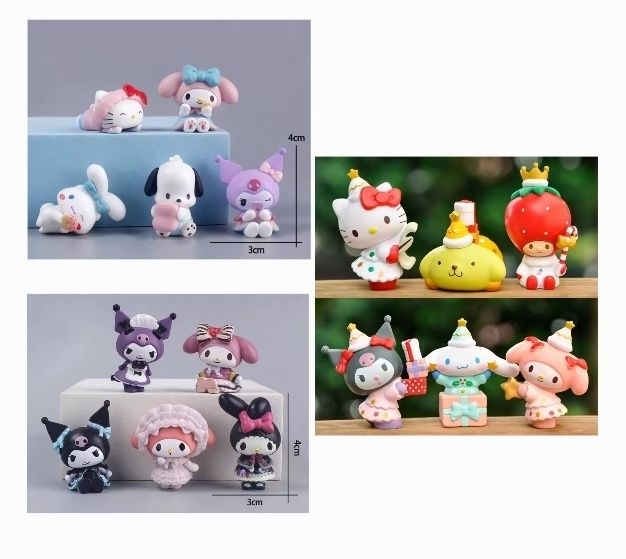 Набір фігурок Hello kitty та Куромі 16 одиниць