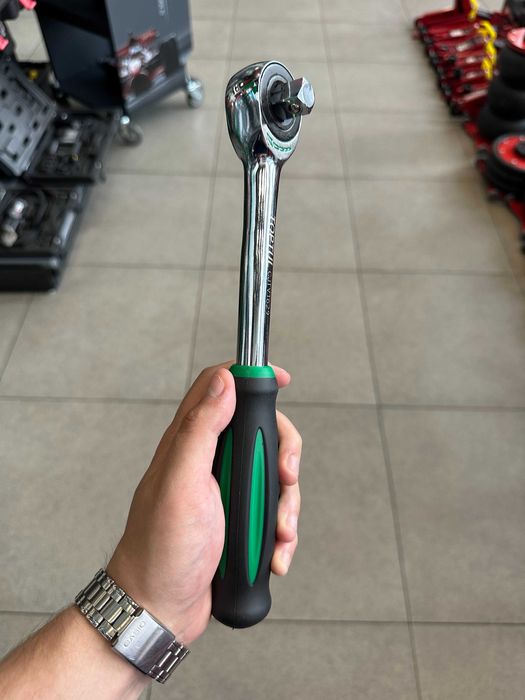 Тріскачка ротаційна TOPTUL 1/2", 60 зубців, 290мм. Переставний квадрат