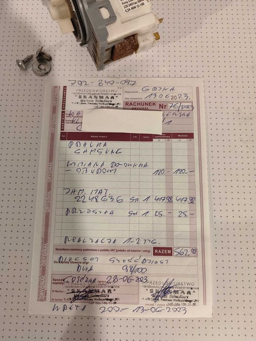 Pralka Samsung model WF -B1262