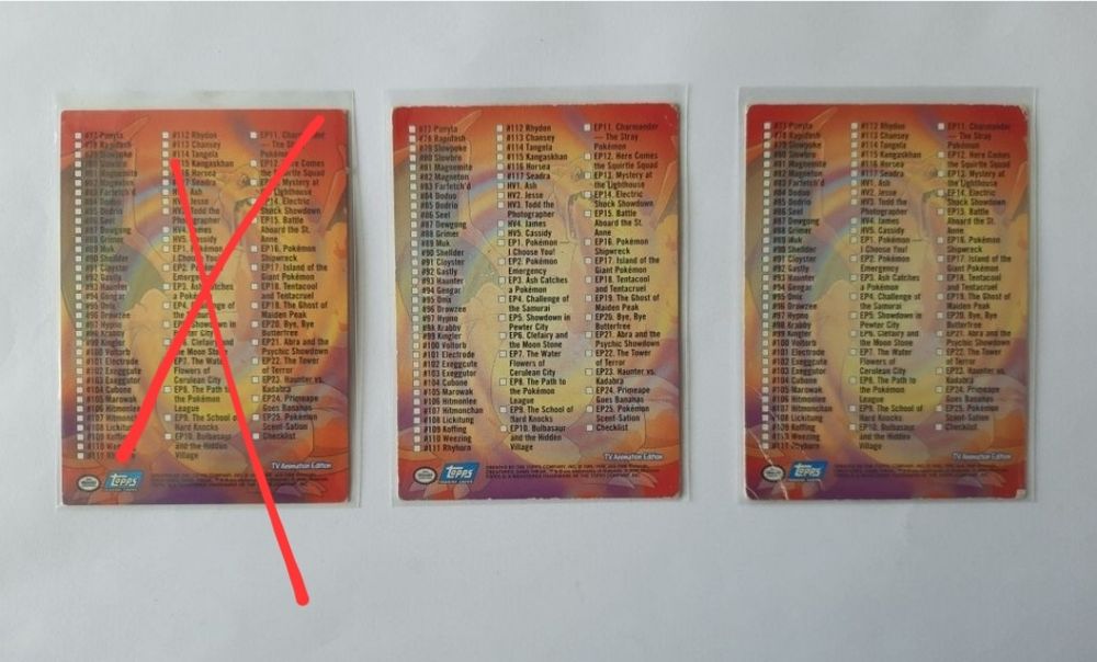 Cartas pokemon topps series 2