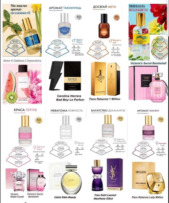 Nezlamna , Nezalezhna, Omna, Reina и др. парфюмы Farmasi