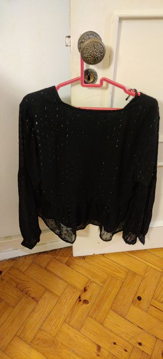 Blusa mulher Tiffosi preta, tamanho L, como nova. Motivo de venda,