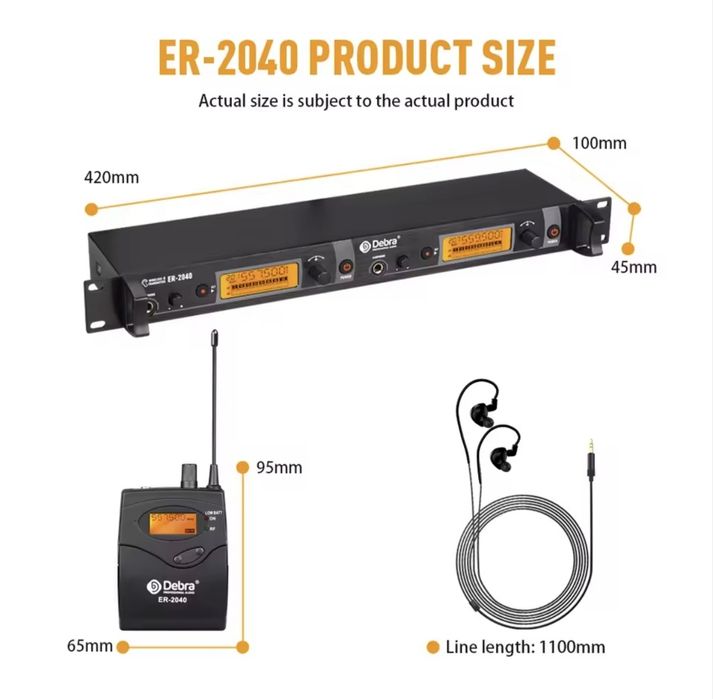 In-ear monitor pessoal wireless
