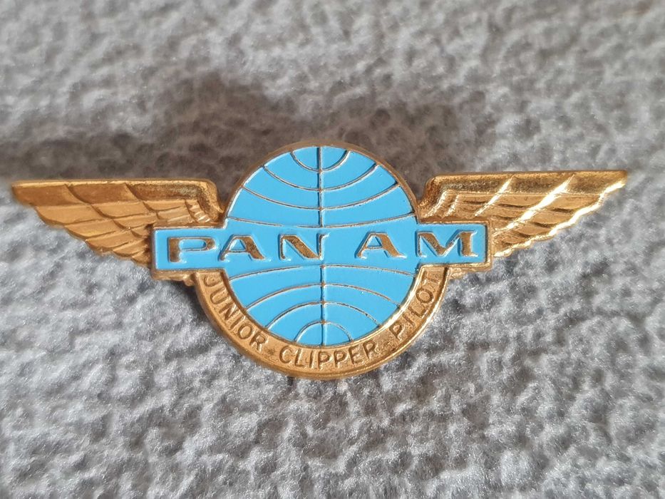 Crachá / Emblema PAN AM Junior Clipper Pilot - Anos 50
