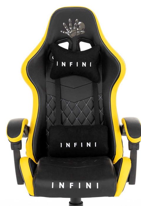 Nowoczesny Fotel z Regulacją Wysokości Infini Five Black/Yellow