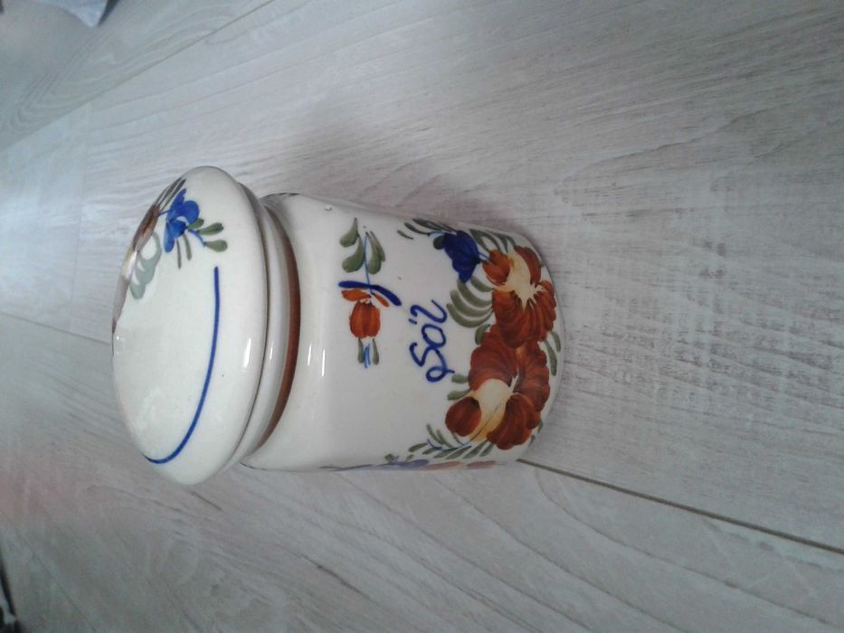 pojemnik na sól, vintage, ceramika