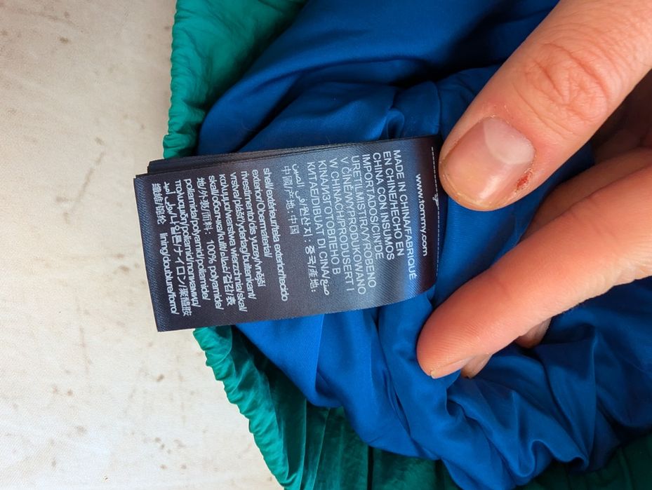 Seledynowa lekka kurtka Tommy Jeans Hilfiger light jacket wiatrówka