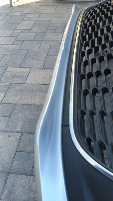 Vw polo 6r0 09-14 zderzak przód przedni srebrny la7w spryski