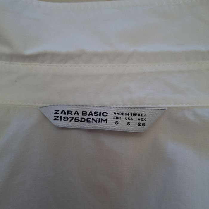 Рубашка ZARA BASIC, розмір S, біла, х/б