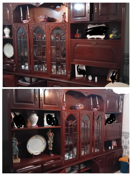 Móvel com cristaleira