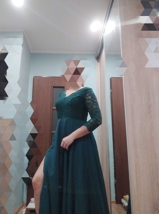 Sukienka ciemna zieleń