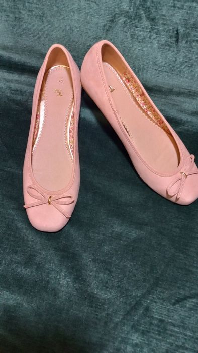 Нарядні туфлі TU 38-39 човники бежеві балетки жіночі/женские