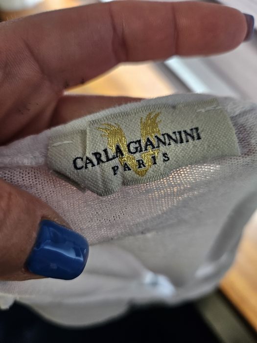 Koszulka damska dzianinowa w serek Carla Giannini Paris