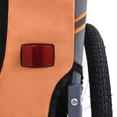 NOVO - Reboque de bicicletas laranja e cinzento