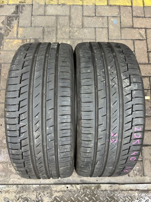 2x Opona letnia Continental 225/40/18 (super stan, 6,2mm, 2023)