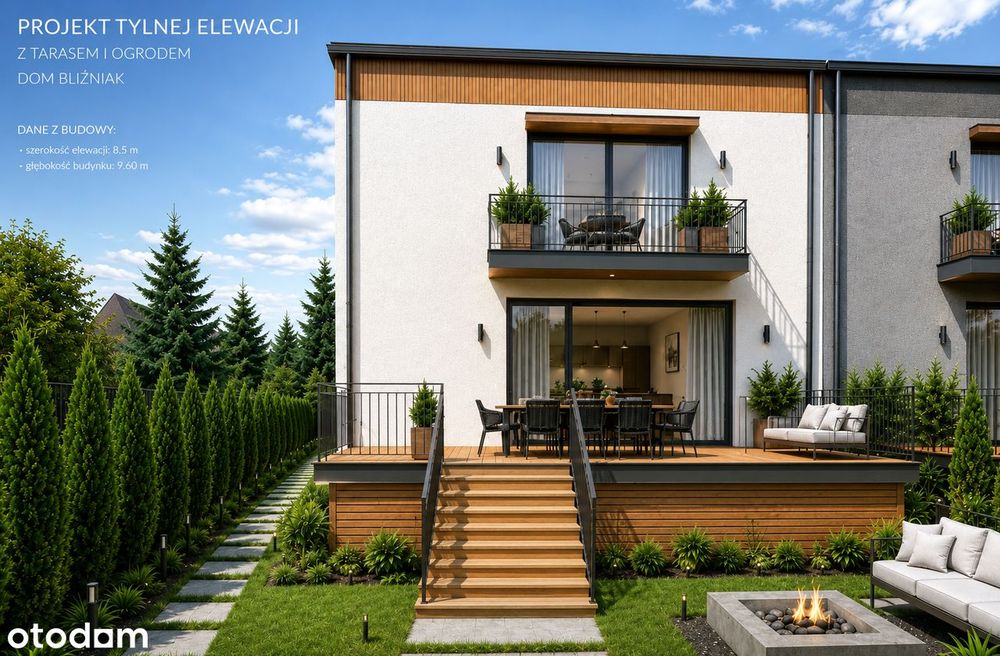 Bliźniak na Stokach | 120 m² + pełna piwnica | działka 391 m²