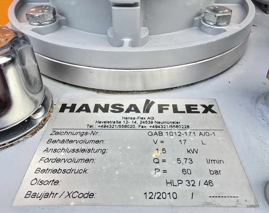 Zasilacz Hydrauliczny Agregat Pompa Olejowa Łuparka Stacja Hansa Flex